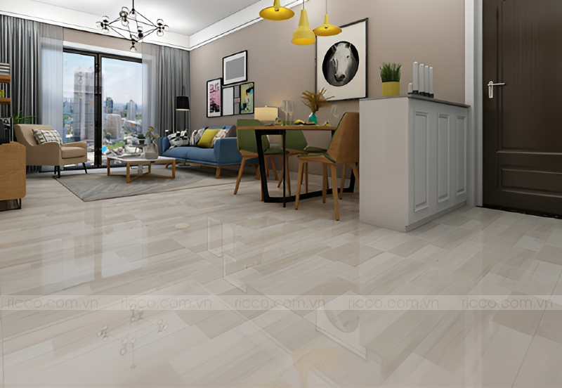 gạch vân gỗ men bóng