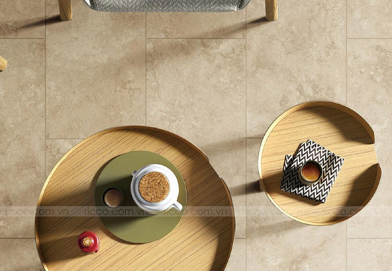 gạch vân xi măng màu kem