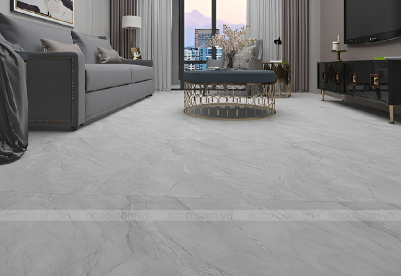 gạch lát sàn màu xám vân đá tự nhiên