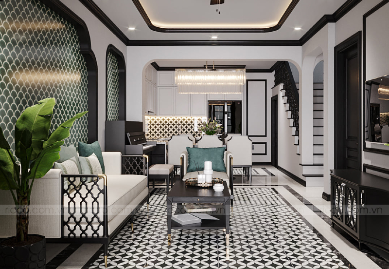 gạch bông lát nền phong cách Indochine