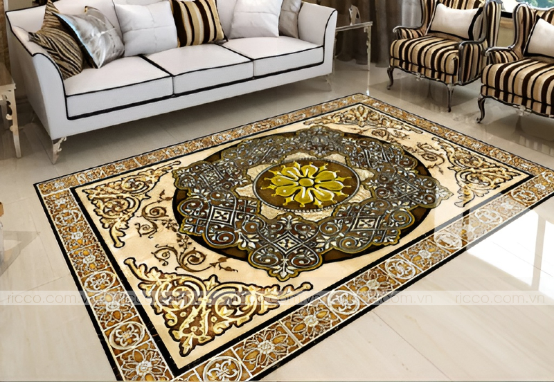 gạch thảm lát nền phòng khách