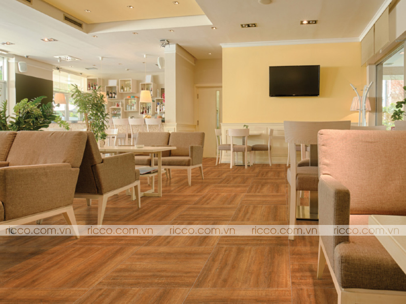 gạch giả gỗ Prime lát nền nhà hàng